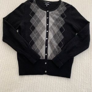 APT. 9 100% Cashmere Argyle Cardigan Sweater